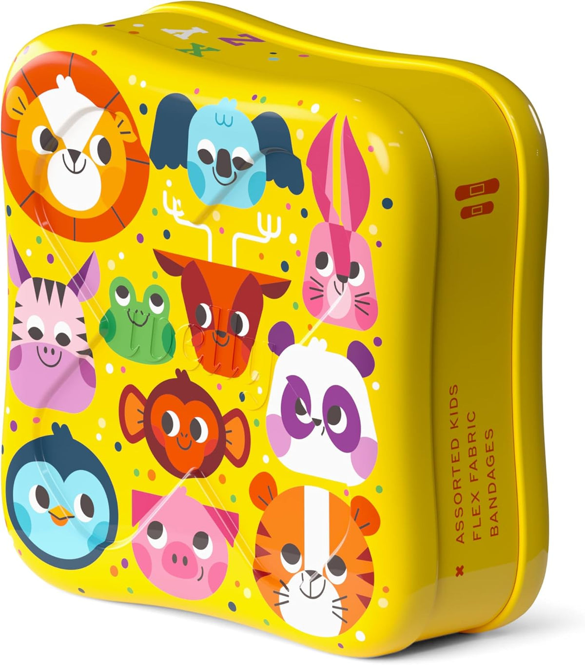 Welly Bandages - Adhesive Flexible Fabric Bravery Badges | Colorful Zoo Animal Designs | 48 Count