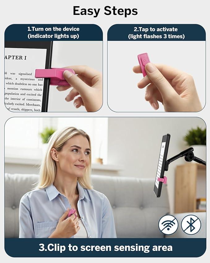 DATAFY Page Turner Ring for Kindle, Remote Control Paperwhite Oasis Scribe Kobo