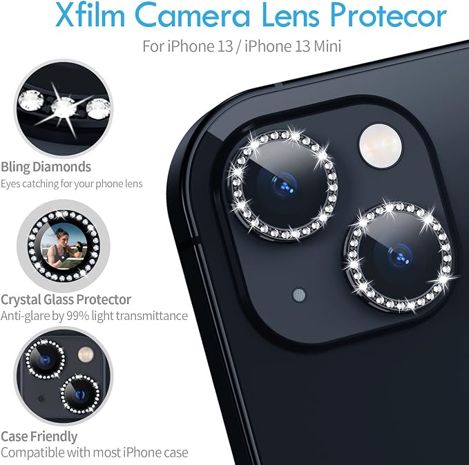 Bling Diamond Individual Camera Lens Protector
