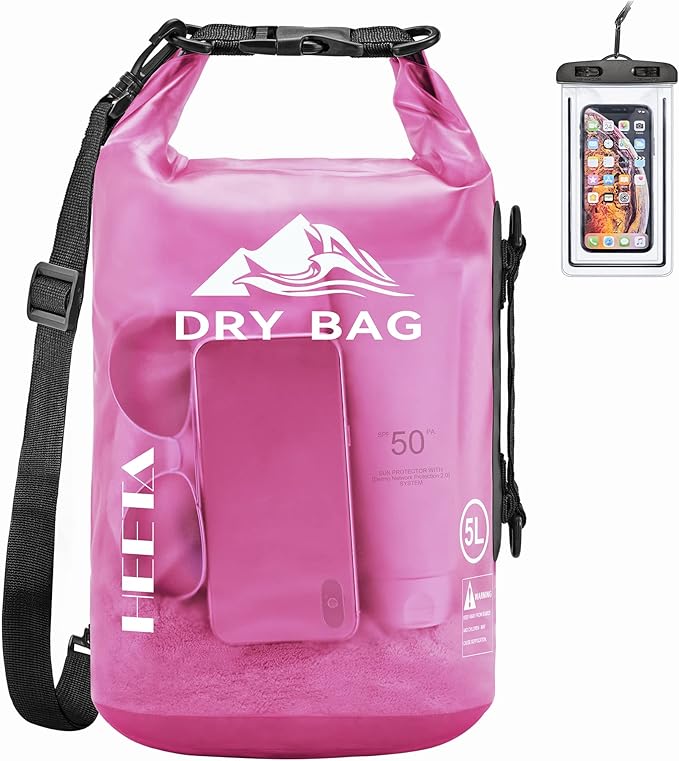 HEETA Dry Bag Waterproof for Women Men, 5L/10L/20L/30L/40L Roll Top Lightweight