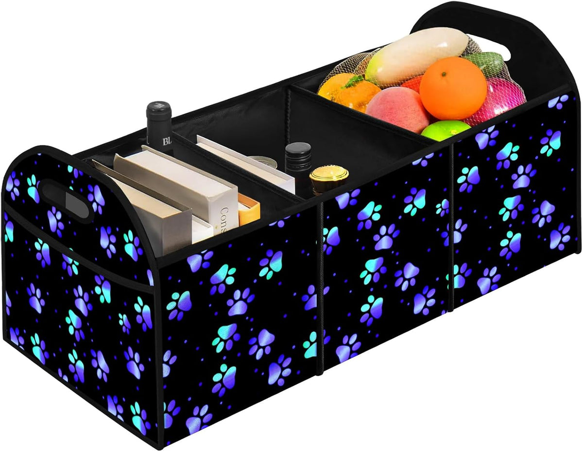 Moon Star 50L Waterproof Polyester Trunk Organizer Car Storage MultiCompartment Large Capacity Poket