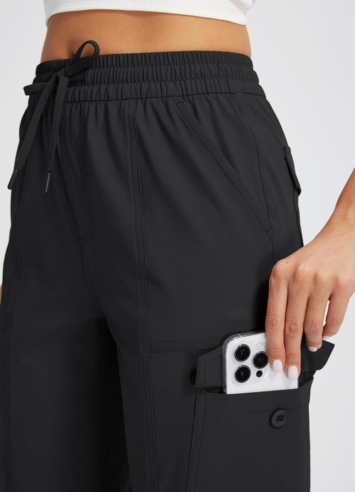 Libin Women's Capri Pants - Quick-Dry Cargo Capris for Travel & Hiking | Stretchy, Water-Resistant Design