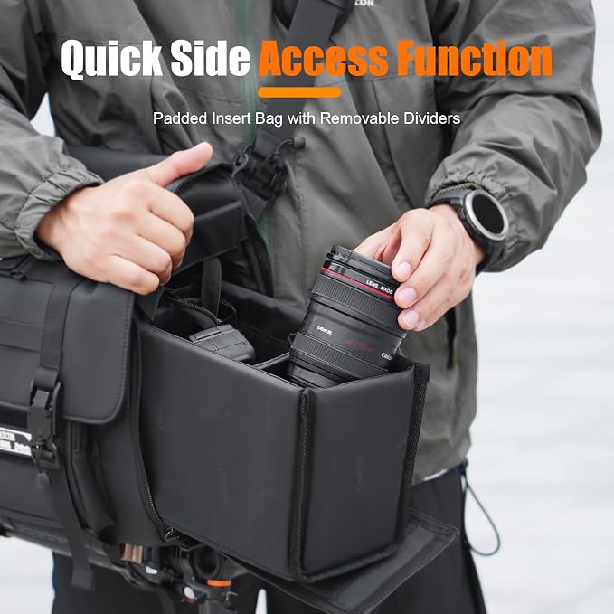 Cwatcun Camera Sling Bag, Waterproof Multifunction Photography Tactica Camera
