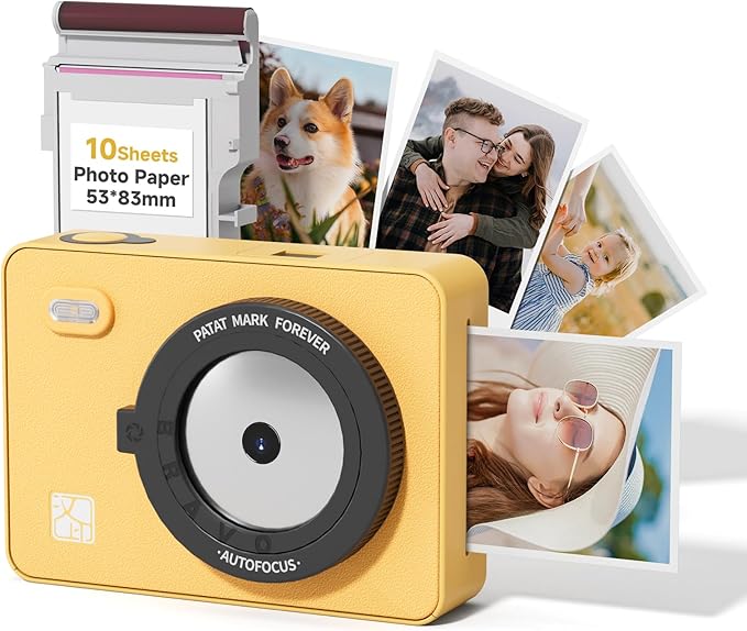 HPRT Z5S Instant Camera & Photo Printer 2-in-1, 3 Pass Dye Sublimation