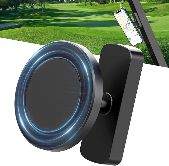 Golf Cart Phone Holder Magnetic Phone Mount Compatible with MagSafe Ultra Strength Magnet Golf Cart Accessories Gift for Friend