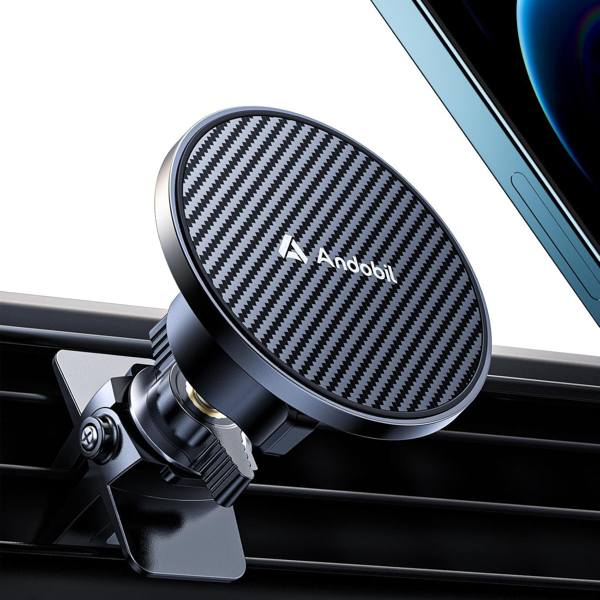 andobil for MagSafe Car Mount [Strong Magnet&Metal Clip] Vent Phone Holder