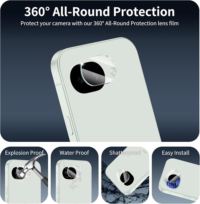 3+3-Pack, Privacy Screen Protector and Camera Lens Protector