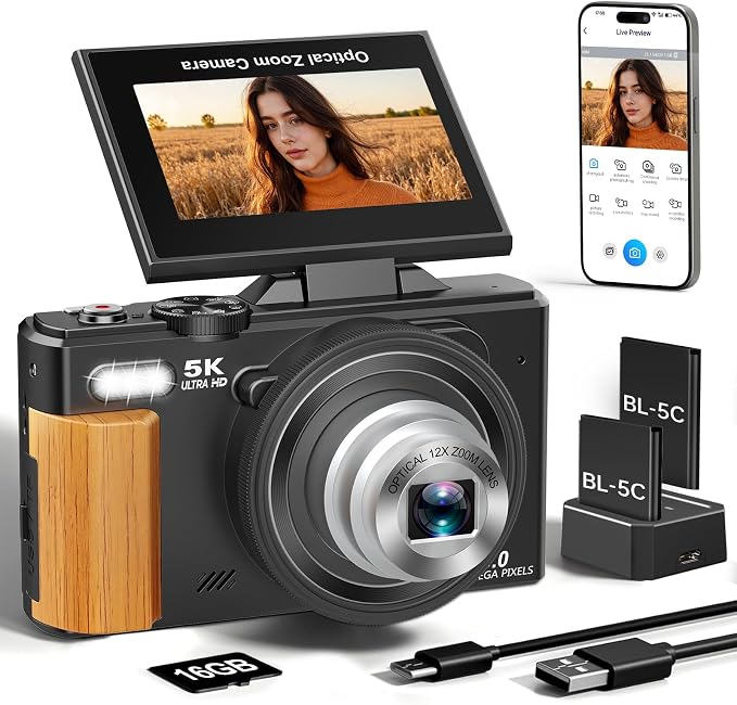 5K Digital Camera, 80MP HD Digital Camera