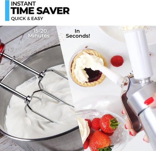 ICO Whipped Cream Chargers - 10 Count | 8g N2O for Whipped Cream Dispensers, Compatible with Standard Makers
