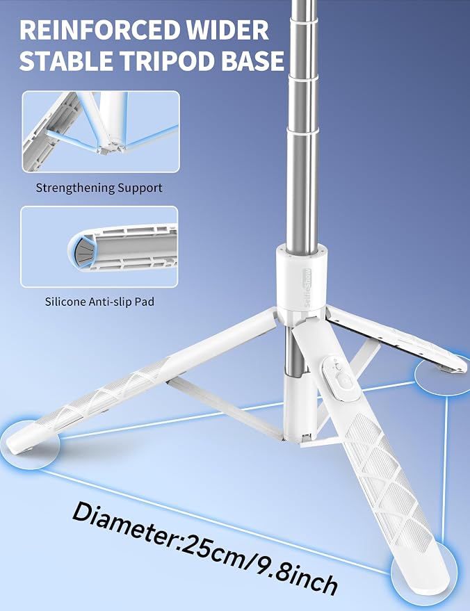 71" Selfie Stick, Smartphone Tripod Stand All-in-1