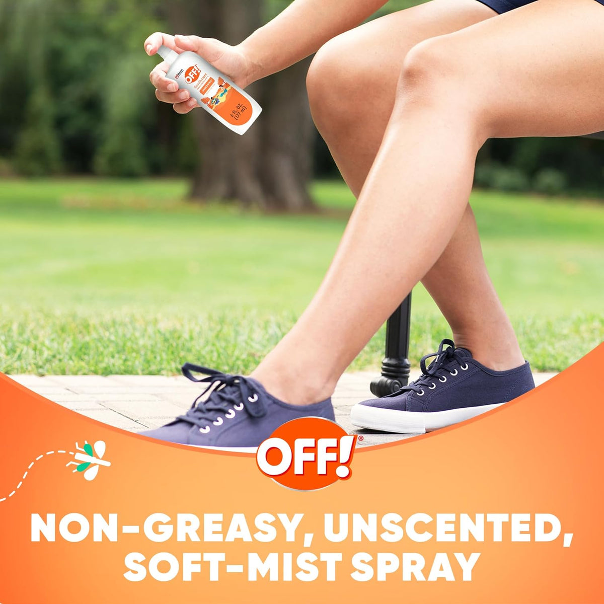 OFF! FamilyCare Insect Repellent Spray - Unscented Formula with Aloe Vera, 7% DEET, 6 oz