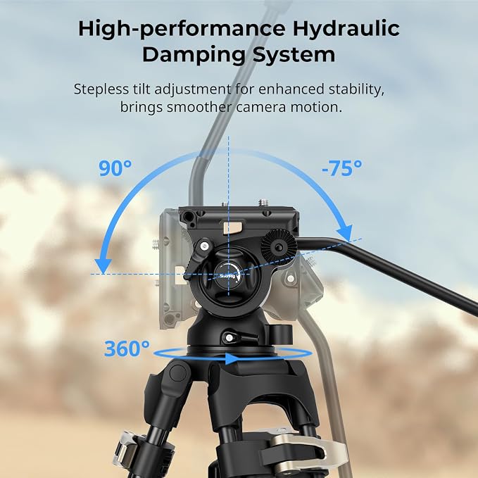 SmallRig AD-01S Video Tripod, Dual-Mode Quick Release Plate, Load up to 13.2lb