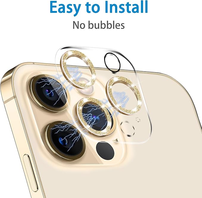 Dengduoduo 3 Pack Tempered Glass Camera Lens Protector