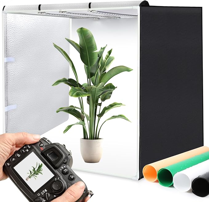 PULUZ 32"x32" Large Photo Studio Light Box, 90W 14000LM High CRI95+ Lighting
