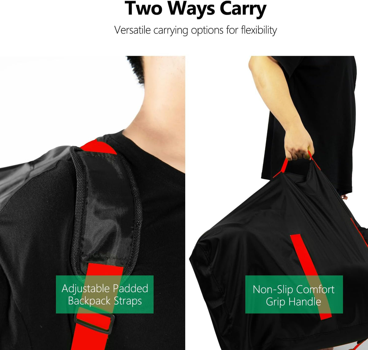 elaia Waterproof Car Seat Travel Bag for Airplane with Red Straps