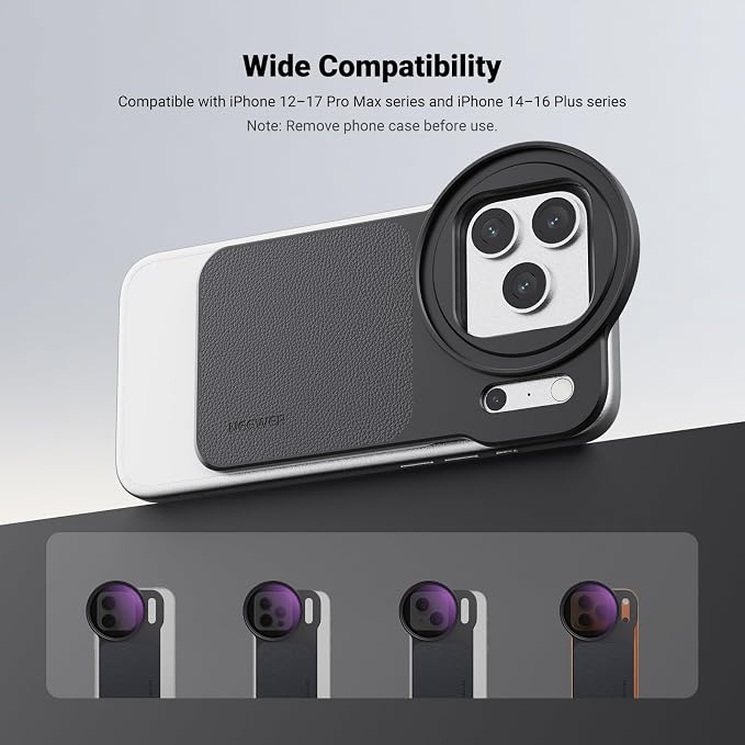 NEEWER 6.9" Magnetic Phone Lens Filter Mount Adapter Backplate Accessories