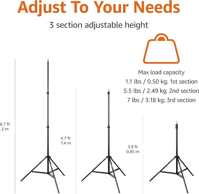 Amazon Basics Portable Aluminum Photography Light Stand Tripod