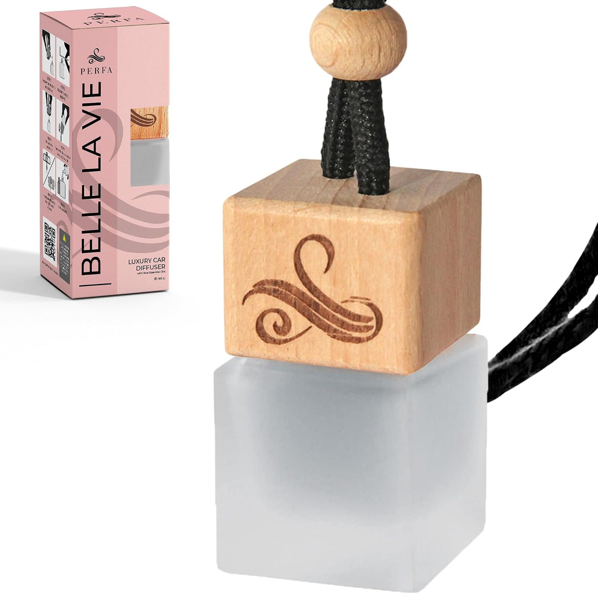 Inspired by La Vieda Bella Car Air Freshener for Women | Long Lasting Luxury Diffuser | Automotive Scent Perfume | Vent Clip Air Freshener | Odor Eliminator Technology | Ladies Car Diffuser Scents 8ML