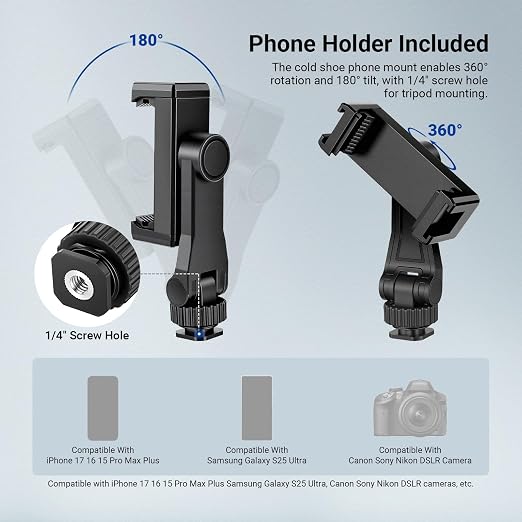 NEEWER Basics Camera Tripod, Professional Aluminum Lightweight Portable Travel