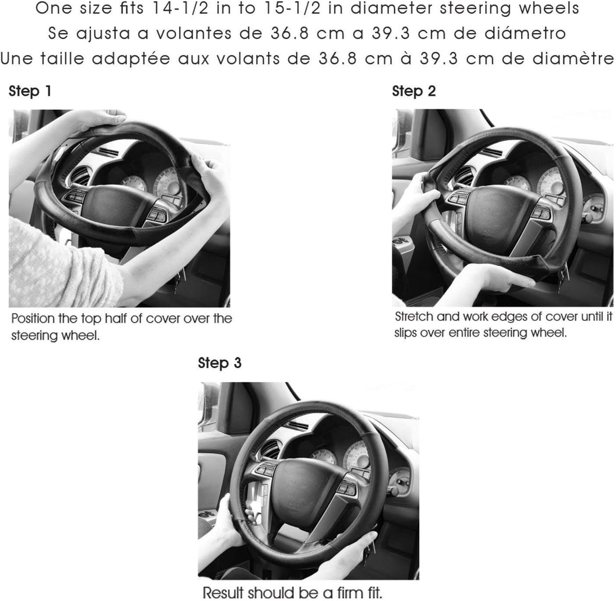 Leather Auto Car Steering Wheel Cover,Anti Slip Universal 15 Inch,Brown Crocodile with Rose Grain