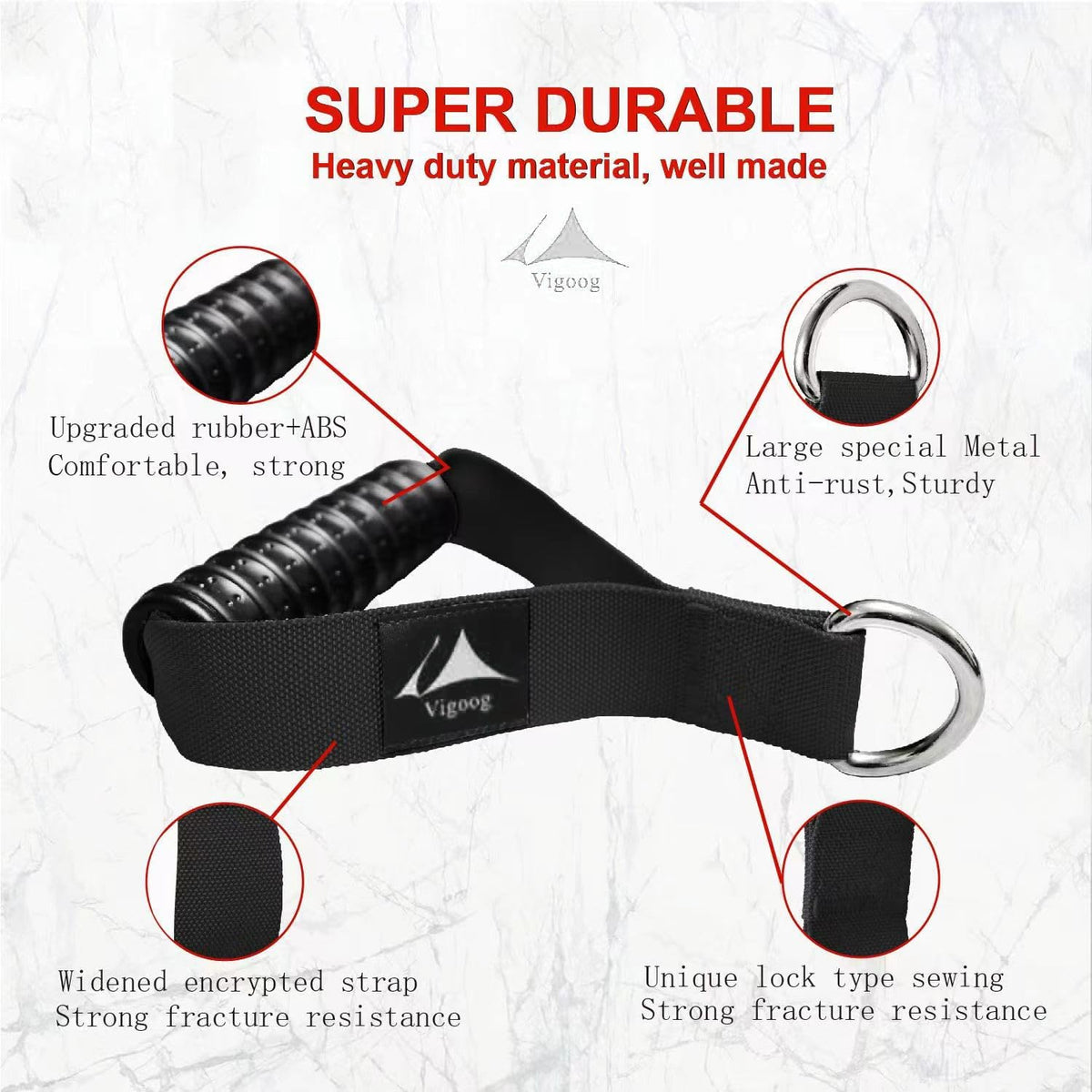 Skiennix Heavy Duty Gym Workout Handles - Comfortable Grip for Cable Machines & Resistance Bands | Home Exercise Equipment