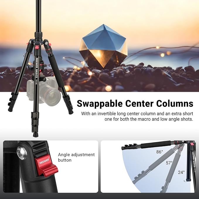 NEEWER Basics 72" / 182 cm Travel Tripod Monopod
