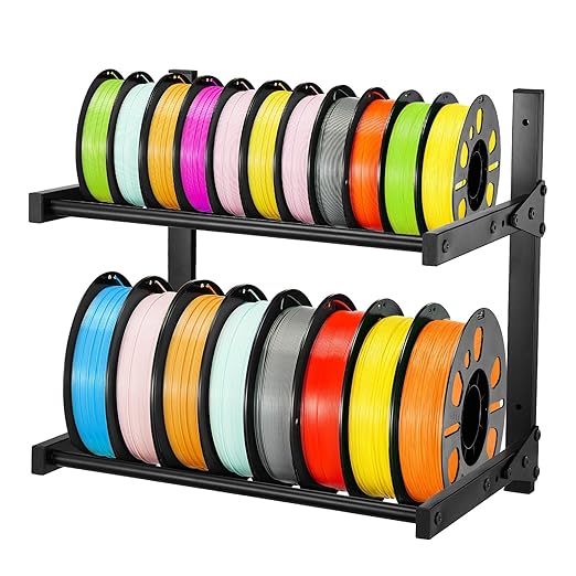 VEVOR Wall Mount Printer Filament Storage Rack, 2-Tier Wall Bracket Storage