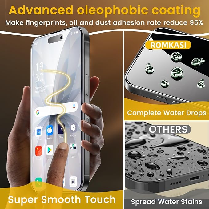 Romkasi 3 Pack Privacy Screen Protector