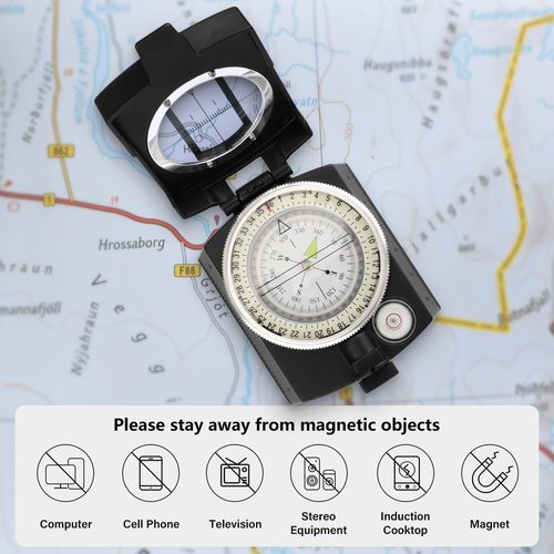 INMAKER Compass - Luminous Hiking Compass with Survival Whistle | Perfect Gift for Kids & Outdoor Adventures