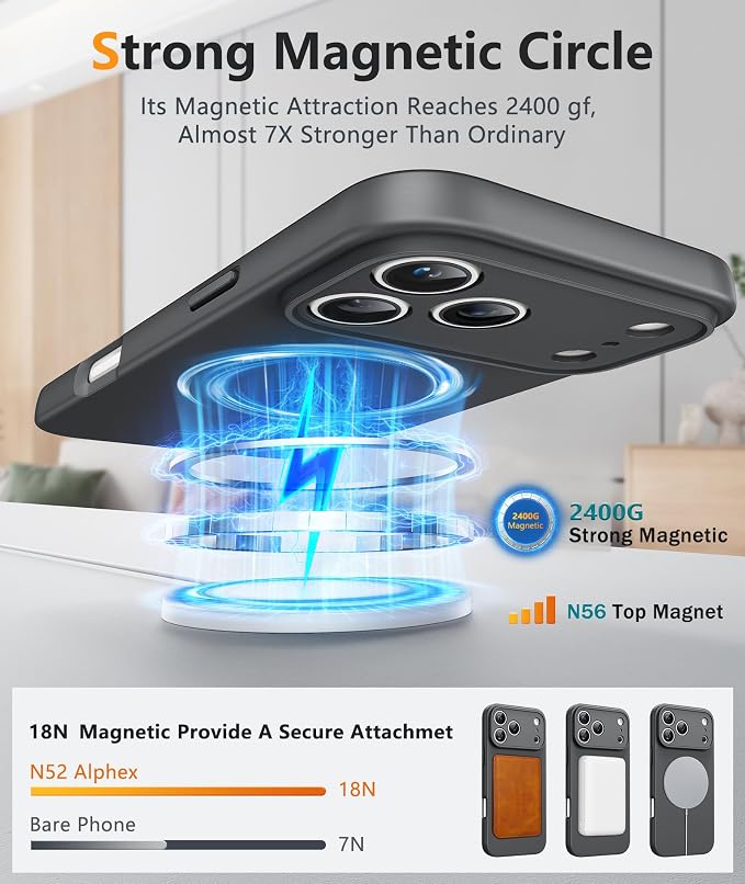 FNTCASE for iPhone 17 Pro Case: Integrated Silicone Phone Cases