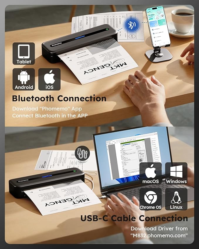 Phomemo Portable Printers Wireless
