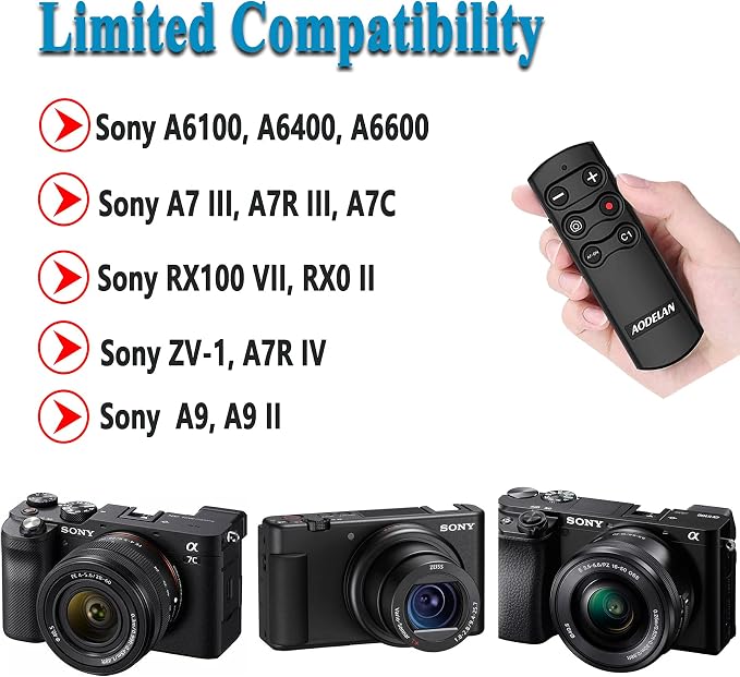 AODELAN for Sony Remote Shutter Release ZV-1, A7 III, RX100 VII, A7R III