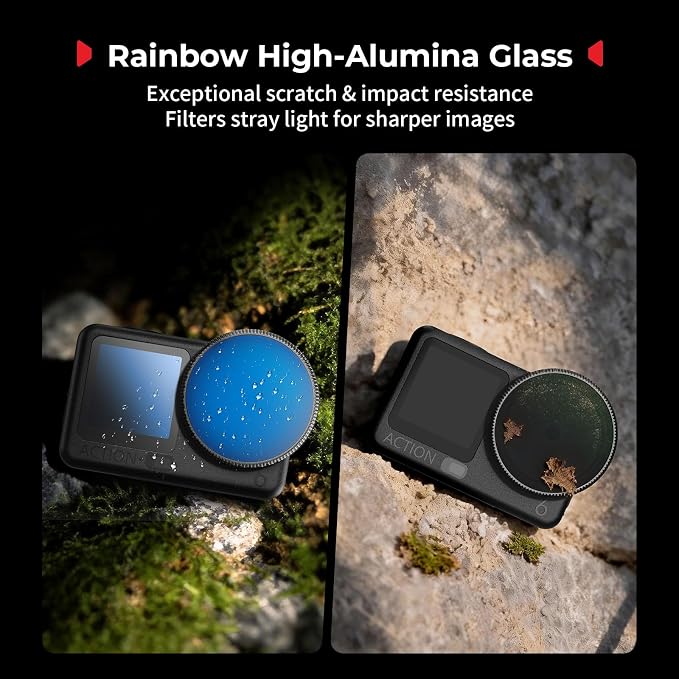 SmallRig ND Filter Kit for DJI Osmo Action 6, 5 Pack CPL ND8 ND16 ND32 Snap-On