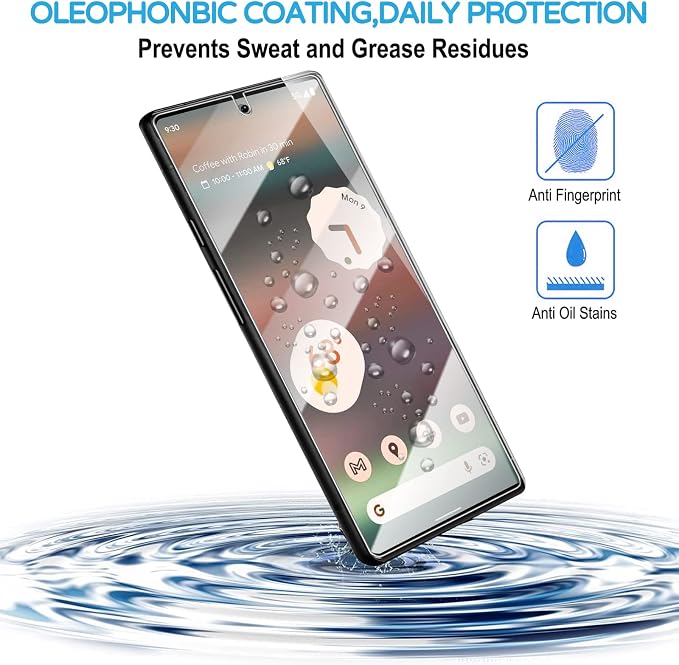 Glass Screen Protector for Google Pixel 6a 5G, 9H Tempered Glass, Fingerprint