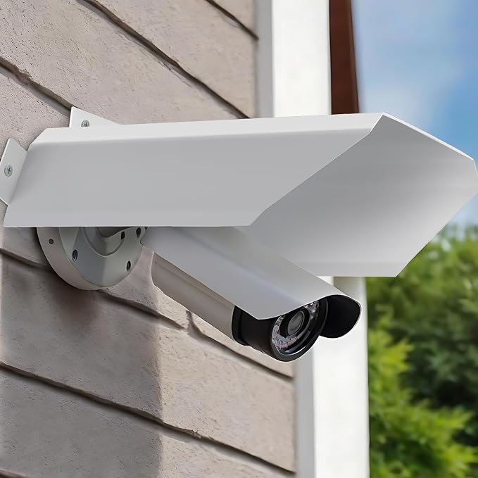 Moxweyeni 2 Pack Universal Metal Security Camera Cover Aluminum Waterproof Sun