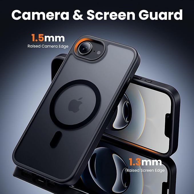toushion 3 in 1 for iPhone 16E Case/iPhone 17E Case, Screen Protector*2