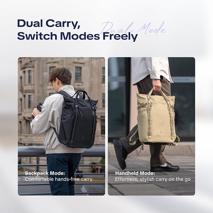 PGYTECH OneGo Roamer Tote Camera Backpack, 18L Water-Resistant Dual Carry Tote