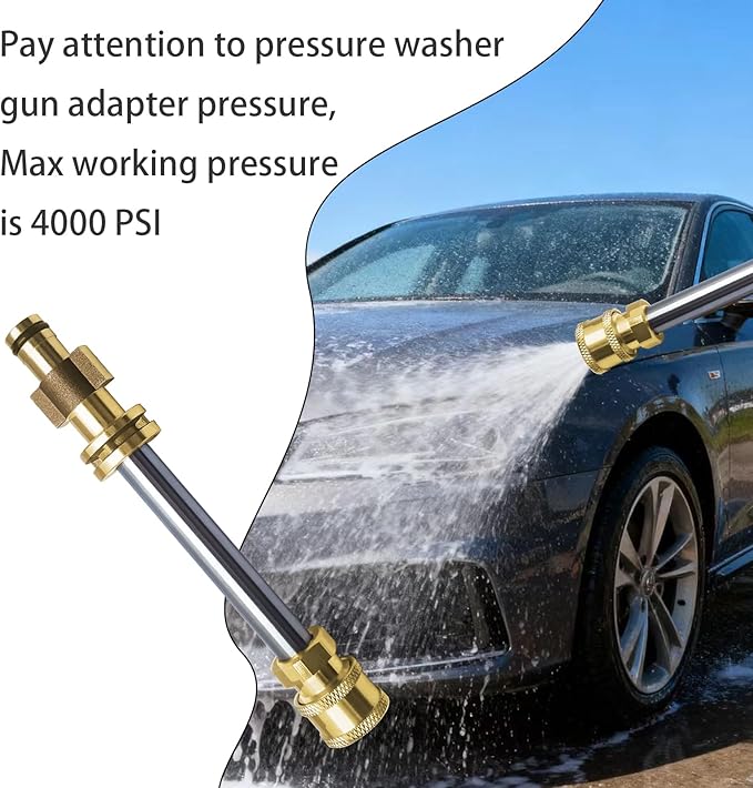1/4 Inch Quick Connectoris Suitable for Sun Joe Pressure Washer Accessories SPX200 SPX201E SPX205E-MAX SPX1500 SPX4003 SPX2500 SPX2598 SPX6000 Pressure Washer Adapter Suitable for Truper Hila 1600