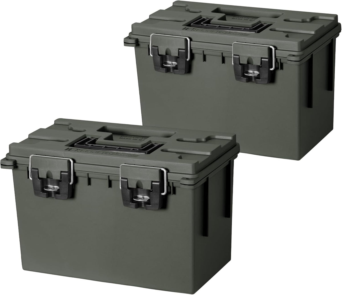 Sheffield XL Storage Bins with Lids - 2-Pack Stackable, Lockable & Water-Resistant Containers