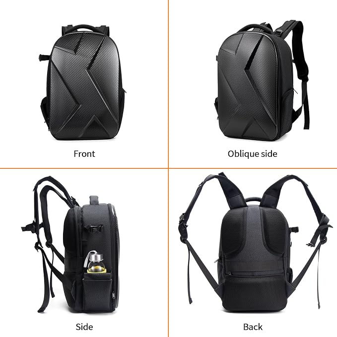 Camera Backpack Hard Shell Imitation Carbon Fiber DSLR, Waterproof Shockproof
