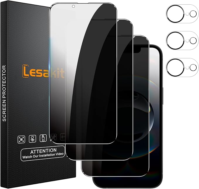 Lesakit 3+3 Pack Privacy Screen Protector
