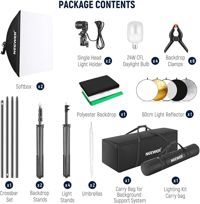 NEEWER Photography Lighting Kit