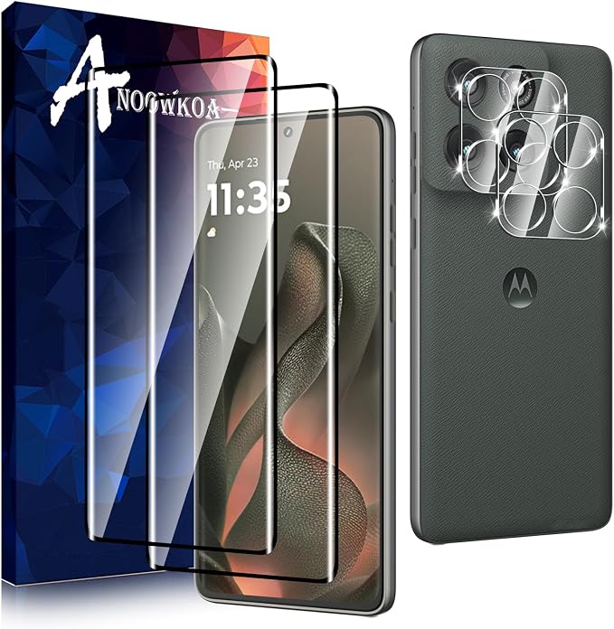Anoowkoa 2 Pack Designed for Motorola Edge 2025 3D Screen protector + Moto Edge