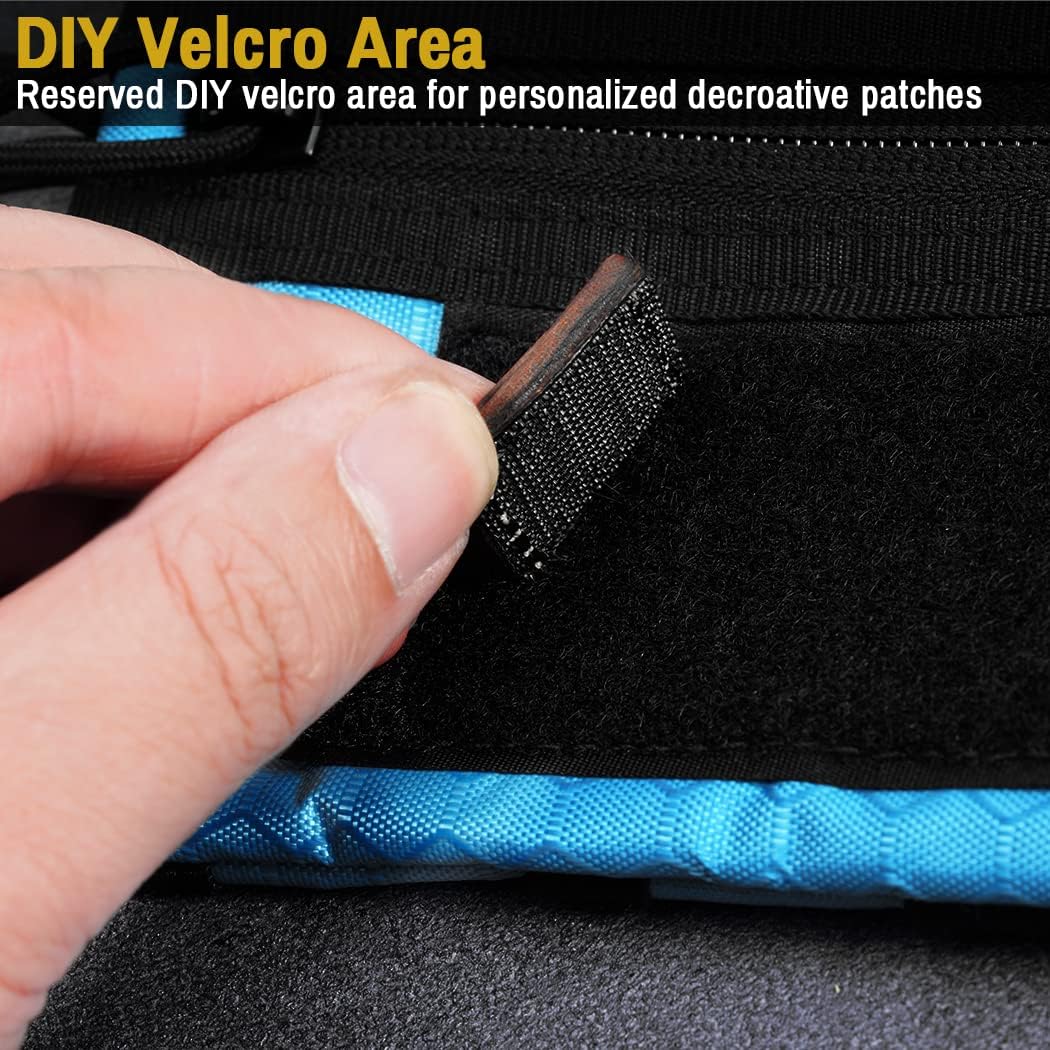 VIPERADE VE1-P Pocket Organizer, EDC Pocket Organizer Men, EDC Organizer Pouch Tool Pouch with 5 Tool Storage EDC Pouch for Flashlight, Pocket Knife, Tactical Pen, EDC Gear (Blue)
