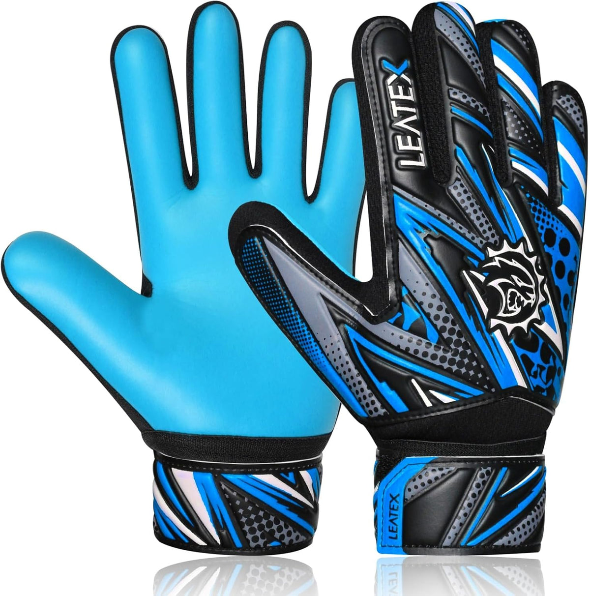 Regine Switzerland Youth Soccer Goalie Gloves - Strong Grip & Breathable Design for Kids, Adjustable Wrist Strap