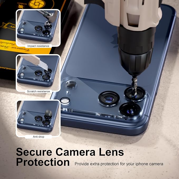 for 6 Pack iPhone 17 Pro Max Camera Lens Protector 9H Tempered Glass Camera