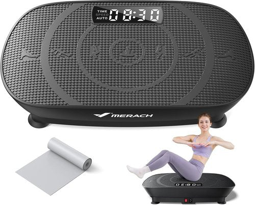MERACH Vibration Plate - Whole Body Workout Machine with Bluetooth & Silicone Pedals | Home Fitness Equipment