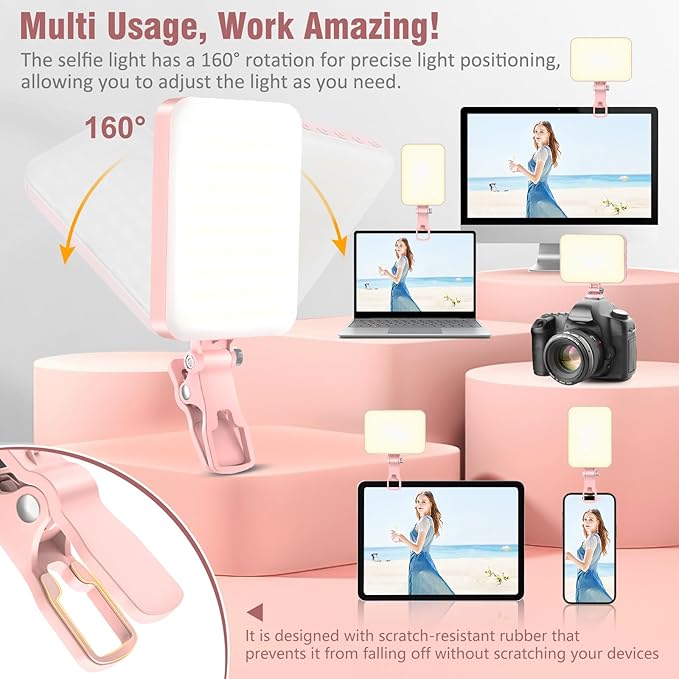 ALTSON 60 LED Portable Selfie Light Video Conference Lighting