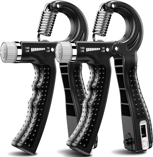 KDG Hand Grip Strengthener - Adjustable Resistance 10-130 lbs | Forearm Exerciser for Muscle Building & Recovery