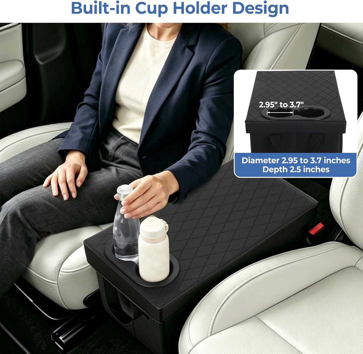 Car Seat Organizer with Cup Holders For 2019-2026 Ascent 7 Seater